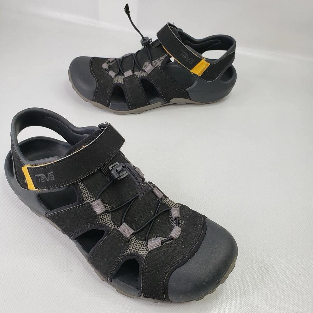 Teva Men’s Flintwood Black Mesh Sport Water Hiking Sandals Size 9